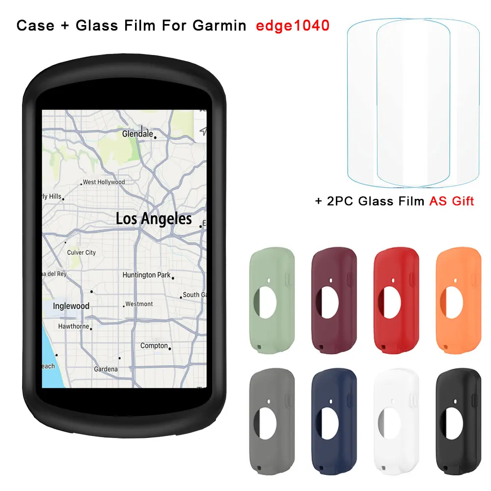 

Закаленное стекло + силиконовый чехол для Garmin Edge 1040 велосипедный компьютер секундомер защита экрана чехол s защитный чехол