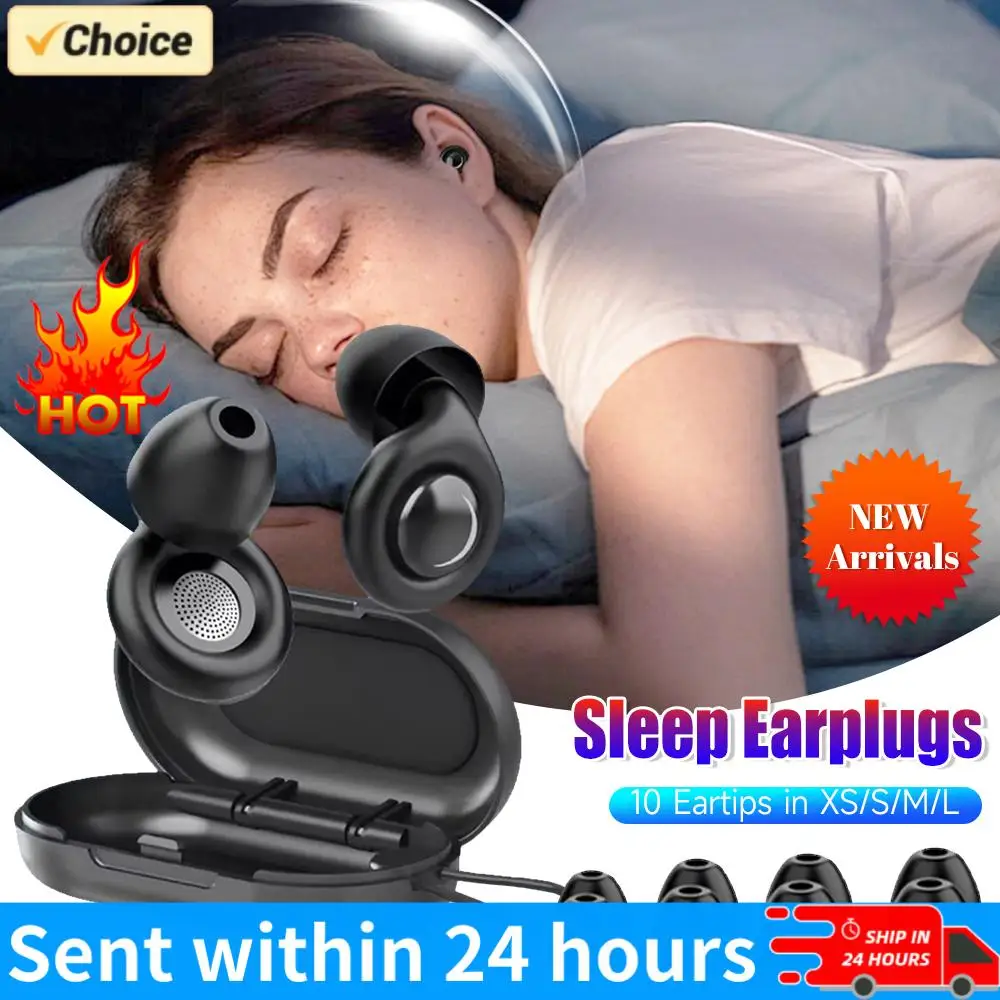 

Многоразовые силиконовые беруши от храпа с 10 насадками (XS/S/M/L), шумоподавляющие беруши для мотоциклистов, шумопоглощающие беруши