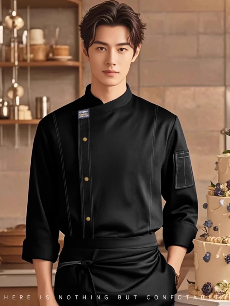 음식 서비스 요리사 유니폼 주방 요리 의상 레스토랑 요리사 재킷 베이커리 카페 웨이터 웨이트리스 작업복 긴 소매