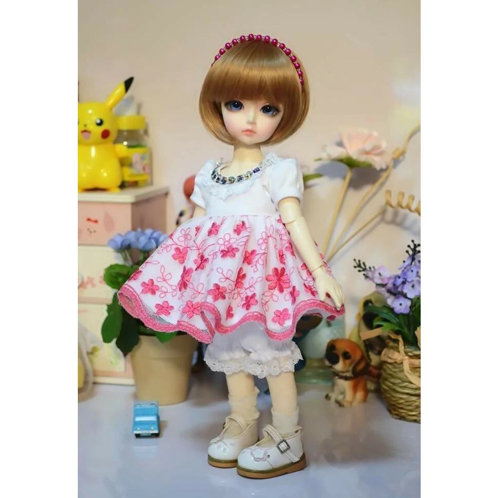 

[wamami] Рубашка/одежда/платье/костюм/наряд 1/4 MSD BJD Dollfie с розовым цветком