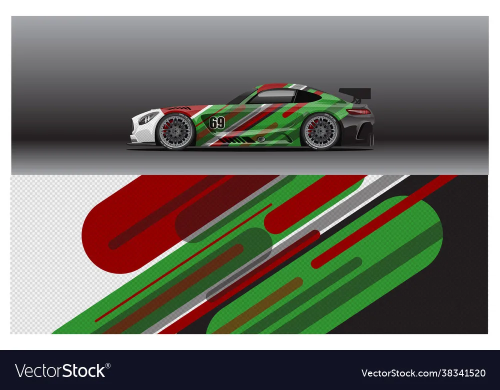 Stripe Print Full Body Racing Car Graphic Decal Vinyl Wrap Car Full Wrap Sticker Decorative Car Decal Length 400cm Width 100cm