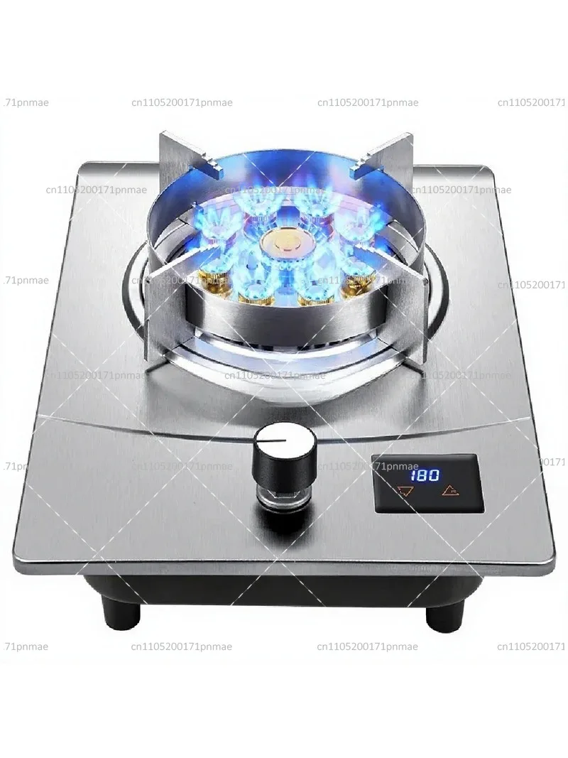 Stainless Steel Gas Stove Top Single Burner Household Desktop Cooktop Natural Gas