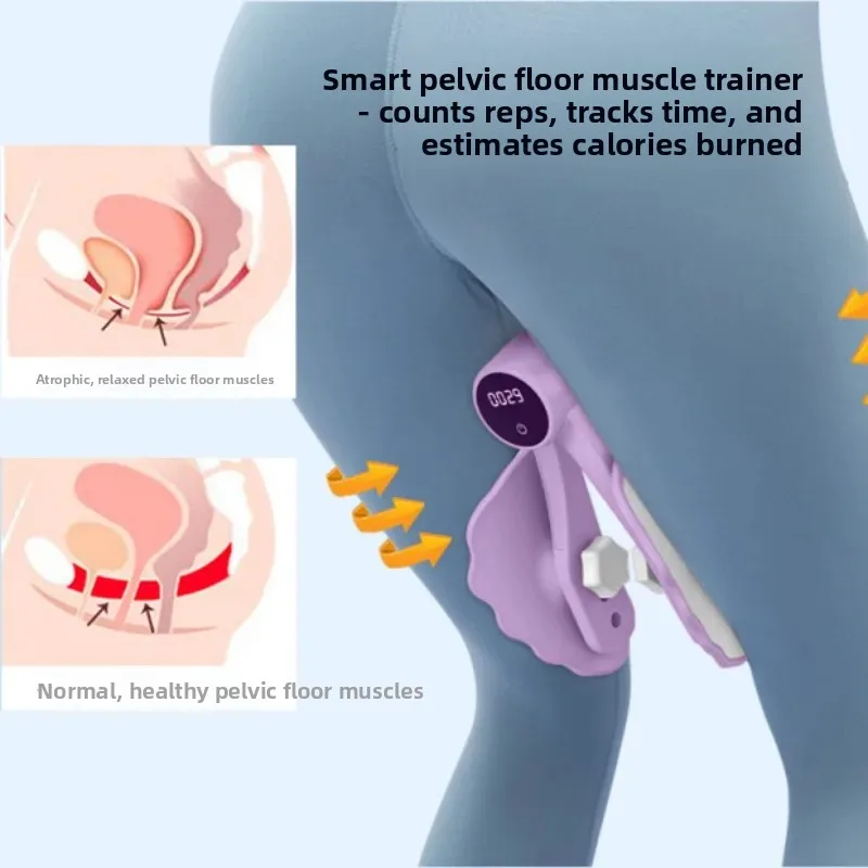 Portable Inner Thigh & Kegel Trainer, Pelvic Floor Muscle Exerciser for Leg Clamping Slimming, Home Fitness Workout Gear