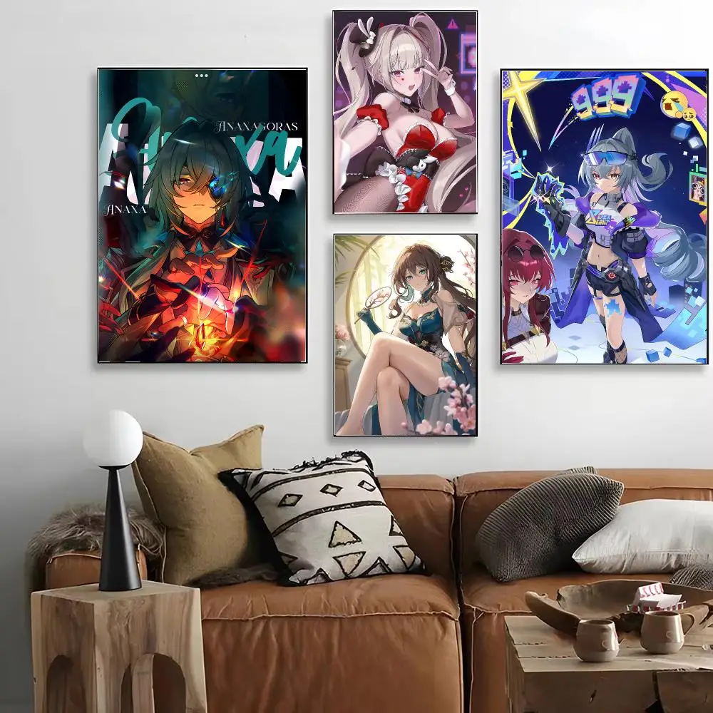 Aesthetics H-Honkai Star Rail Poster HD Decorative Wall Art for Living Room Bedroom Café Stylish Home Décor Gift