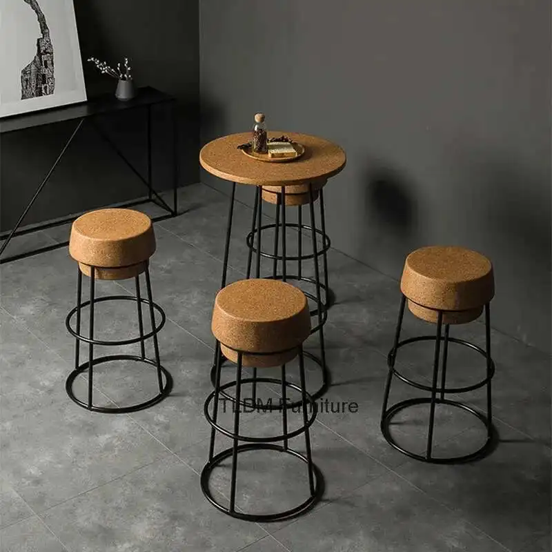 

Simple Bar Stool Nordic Bar Stools Bar Table Furniture for Home Kitchen Chair High Stool Clothing Store Photo Stool Modern Chair