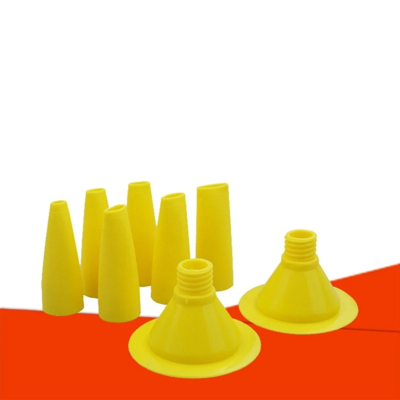 8 pieces/set Sausage Caulking  Tips 4-10mm Cone Trowel Nozzles Caulk Nozzle for Sausage and Bulk Caulk Guns Sausage