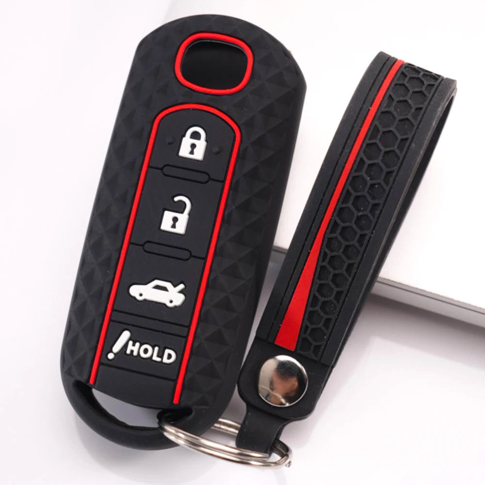 Soft Key Holder Keychain For Mazda 3 Axela 6 Atenza CX3 CX5 CX8 CX9 CX30 CX50 CX60 MX5 MX30 Non Slip Precise Fit Full Coverage