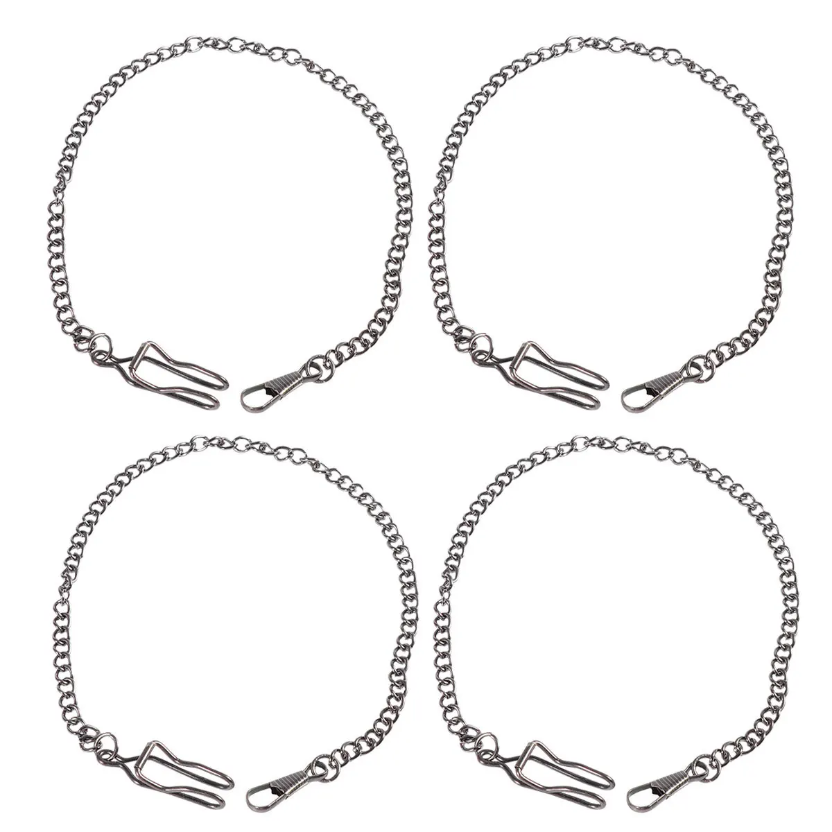 

4Pcs Retro Vintage Metal Pocket Watch Chain Alloy Durable Replacement for Jeans Belt Chain Watch Holder Decoration Gift