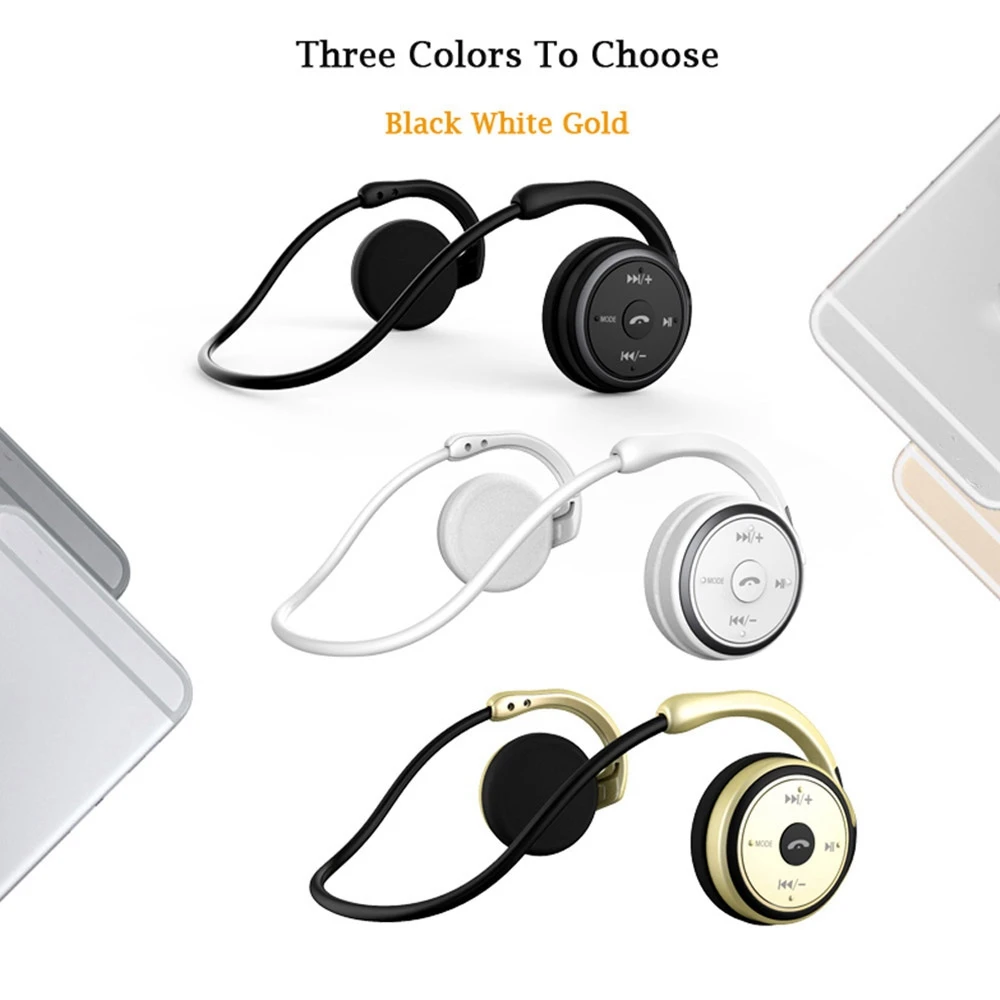 A003 AX-698 سماعات رأس رياضية بلوتوث تدعم 32 جيجا TF بطاقة راديو FM سماعات رأس لاسلكية محمولة باللون الأسود