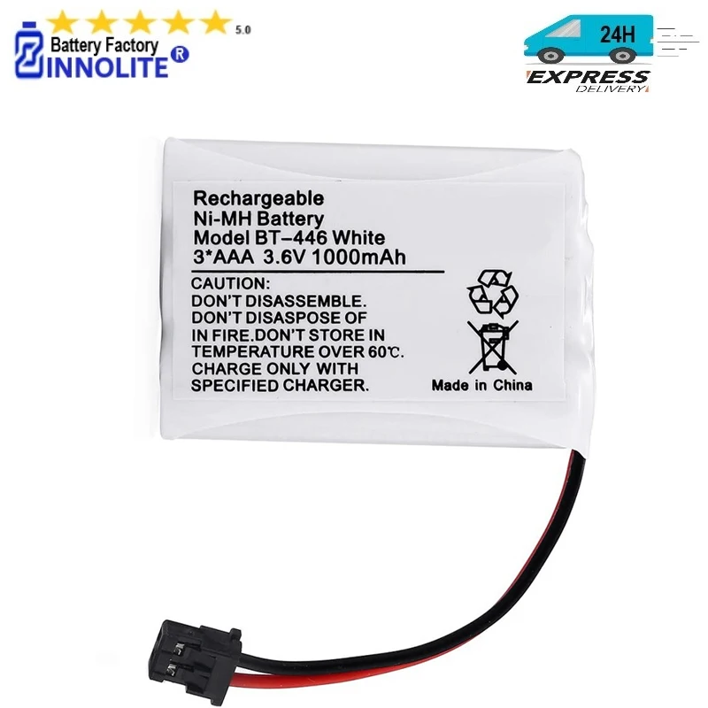 

3.6V BT446 BT-446 Cordless Phone Battery Compatible with Uniden BBTY0503001 BT-1004 BT-1005 GE-TL26402 BT-504 CPH-488B TRU8885