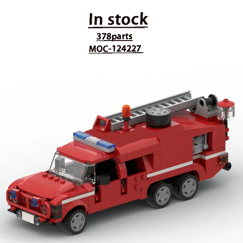 MOC-124227 City Rescue Multifunctional Vehicle Building Block Model 378 Parts Boys Children Birthday Christmas Toy Gift