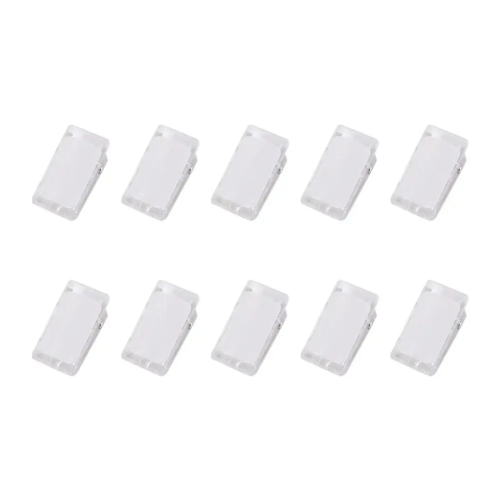 10pcs Plastic Self-Adhesive Clips Portable Double Sided Wall Clips Small Clear Spring Clips Home Office Display 6