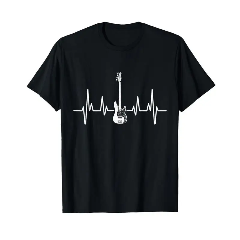 Gift For The Bassist Heartbeat Bass Guitar T-Shirt-