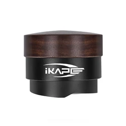 IKAPE Espresso Wooden Gravity Distributor, Coffee Walnut Distributor with Titanium PVD Coating Base Fits 51/54/58mm Portafilters