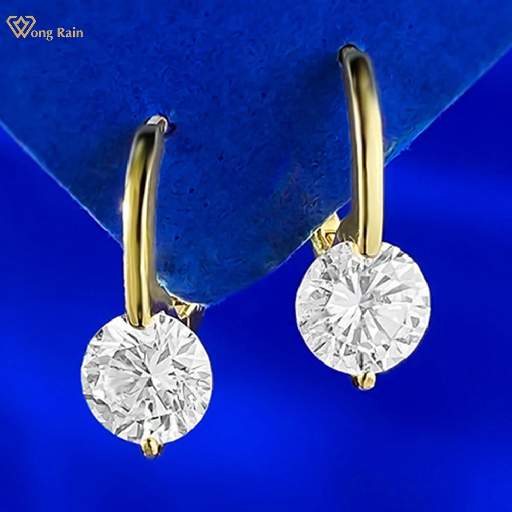 

Серьги-гвоздики Wong Rain Temperament из стерлингового серебра 925 пробы круглой огранки 7 мм с лабораторным сапфиром и драгоценными камнями для женщин, изящные ювелирные изделия