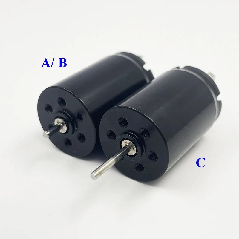 Motor eléctrico sin núcleo, dispositivo silencioso de alta velocidad, eje único/eje Dual para máquina de tatuaje, DC12V, 1725 RPM/12000RPM, 17mm x 25mm, 15000