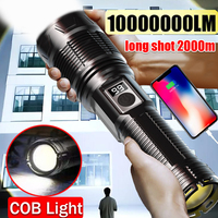 Most Powerful LED Flashlight USB Rechargeable High Power Flashlights Super Bright Torch Light For Camping Outdoor