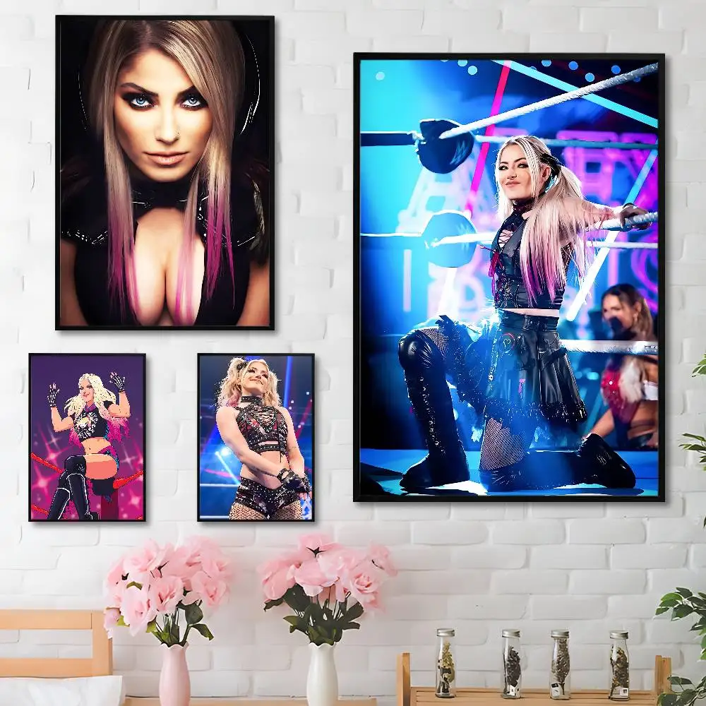 Affiche sur toile de l'anime de lutte A-Alexa B-Bliss, décoration murale pour salon, décoration de la maison, image