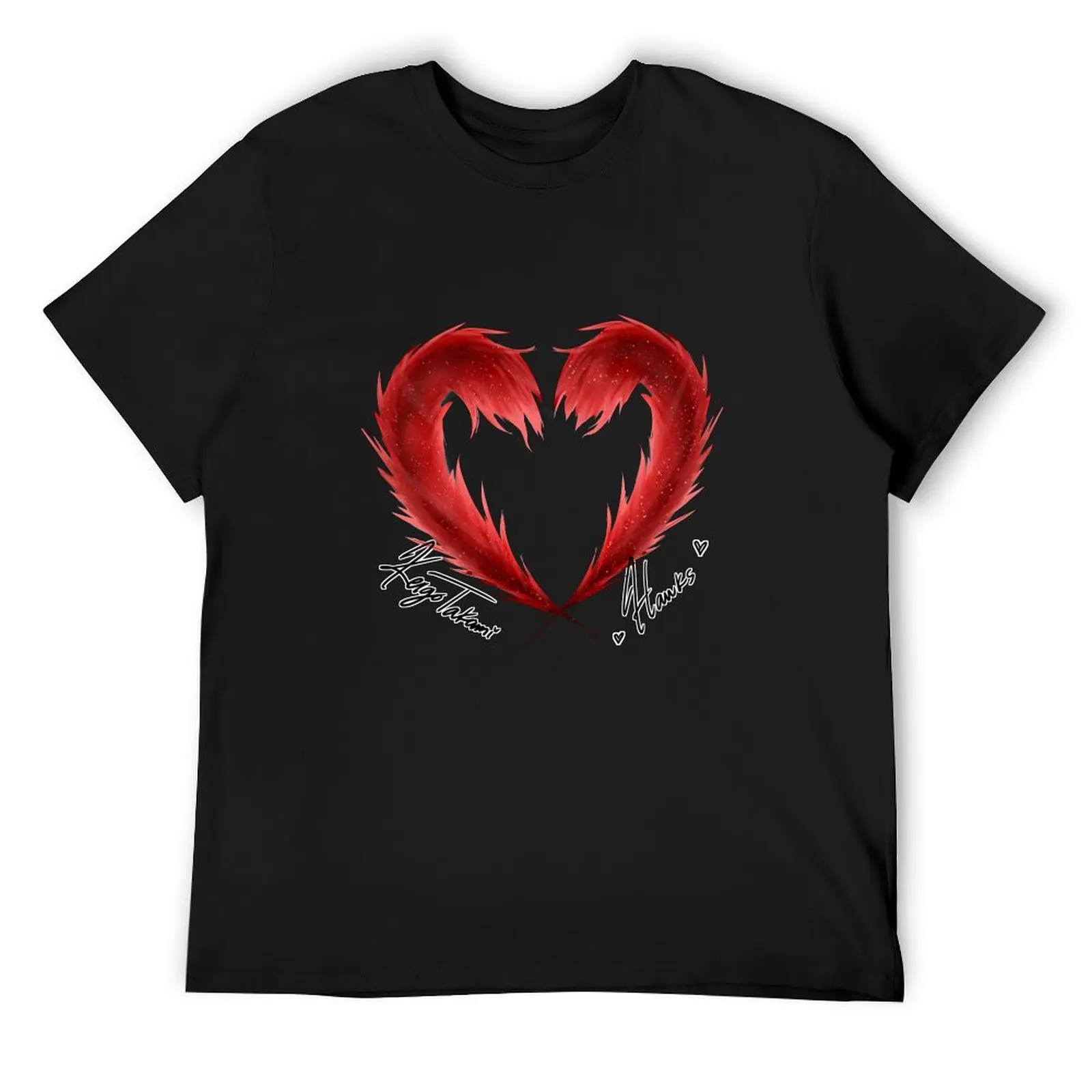 Keigo Takami (Hawks) Heart T-Shirt for a boy anime tees boys whites mens big and tall t shirts