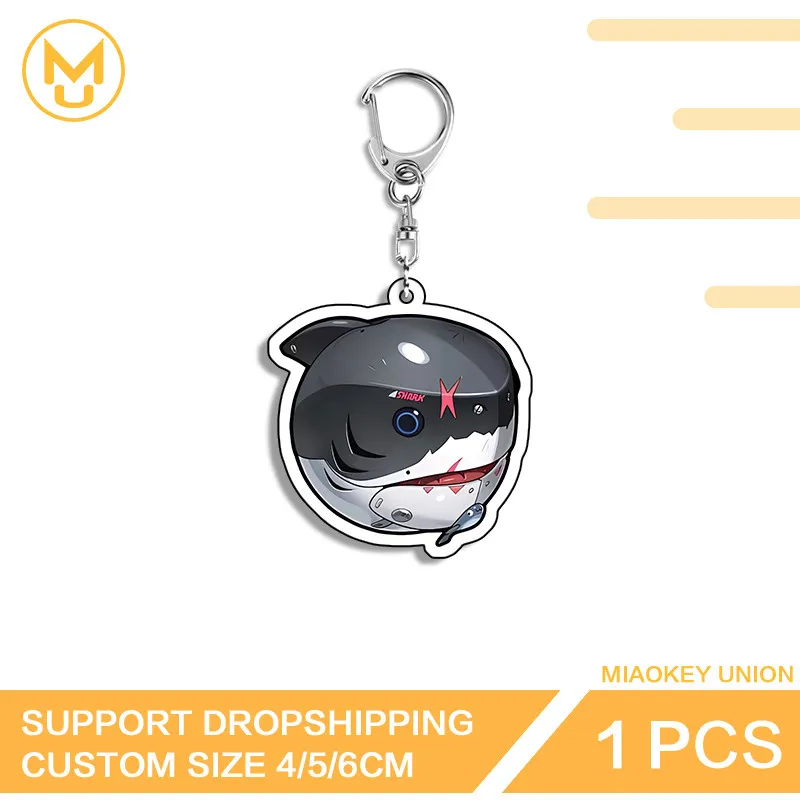 Zenless Zone Zero Anime Keychain Artistic Funny Chibi DIY Acrylic Keyring Customized Humorous Two Dimensional Bag Accessories