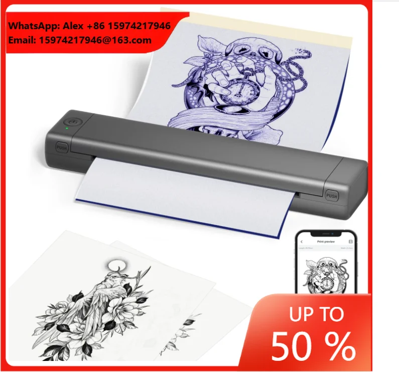 Phomemo M08F New Arrival Wireless Tattoo A4 Portable Paper Printer Machine For Student Travel