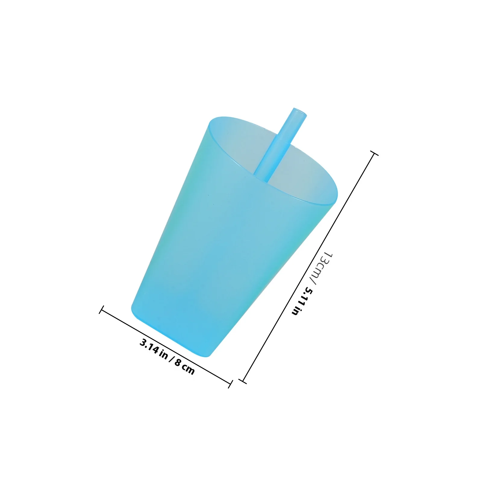 6 قطعة الاطفال اللون قابلة لإعادة الاستخدام تغذية أكواب امتصاص البلاستيك القش المياه للأطفال المدمج في القش طفل كوب ماء تغذية كوب #6