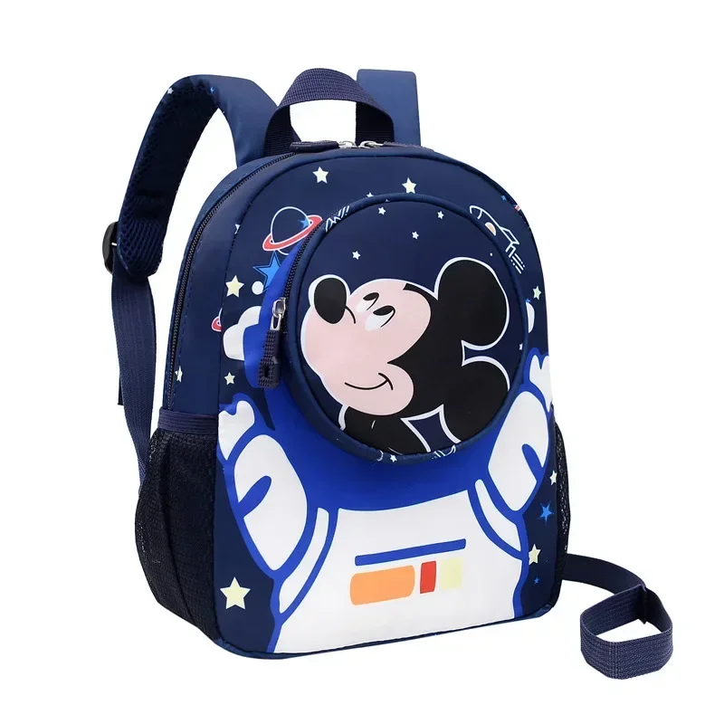 Ransel Mini Tali Traksi Taman Kanak-kanak Disney Tas Tangan Anak-anak Kartun Tas Sekolah Kecil Anak-anak Mickey Mouse