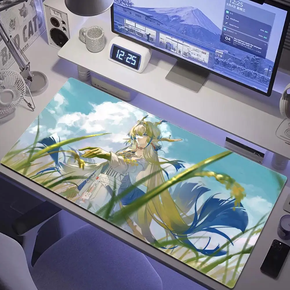 

Коврик для мыши Arknights Shu Cute Girl Коврик для мыши Desk Cute HD Настольный коврик Удлиненные коврики для игровой клавиатуры Большой коврик для геймерской мыши XXL 90x40