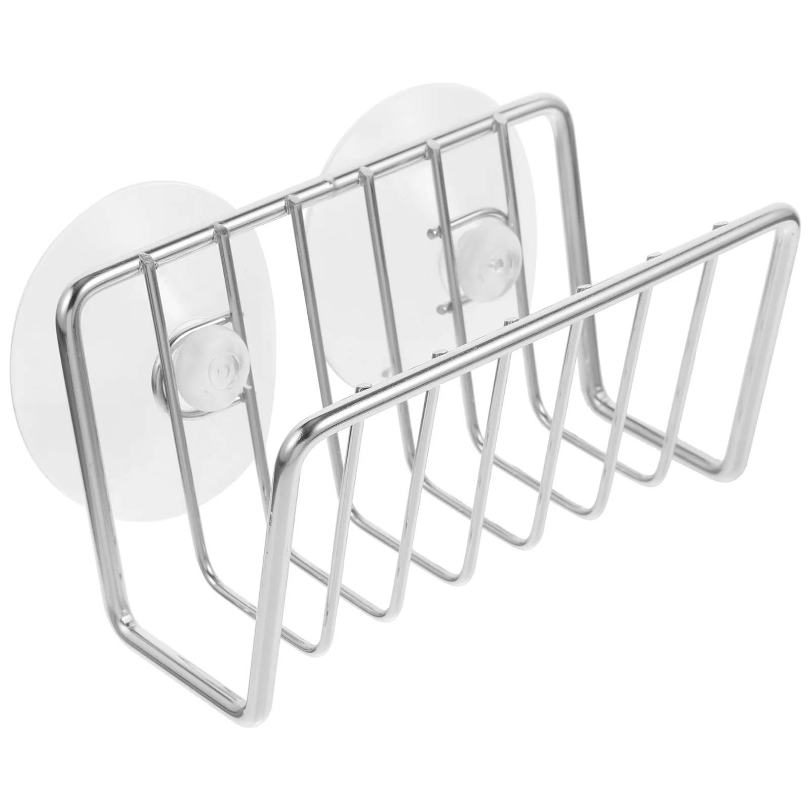 

Sponge Drainer Nail-free Holder Dish Rag Wrought Iron Corrosion-proof for Kitchen Sink Suction Stainless Steel Organizer