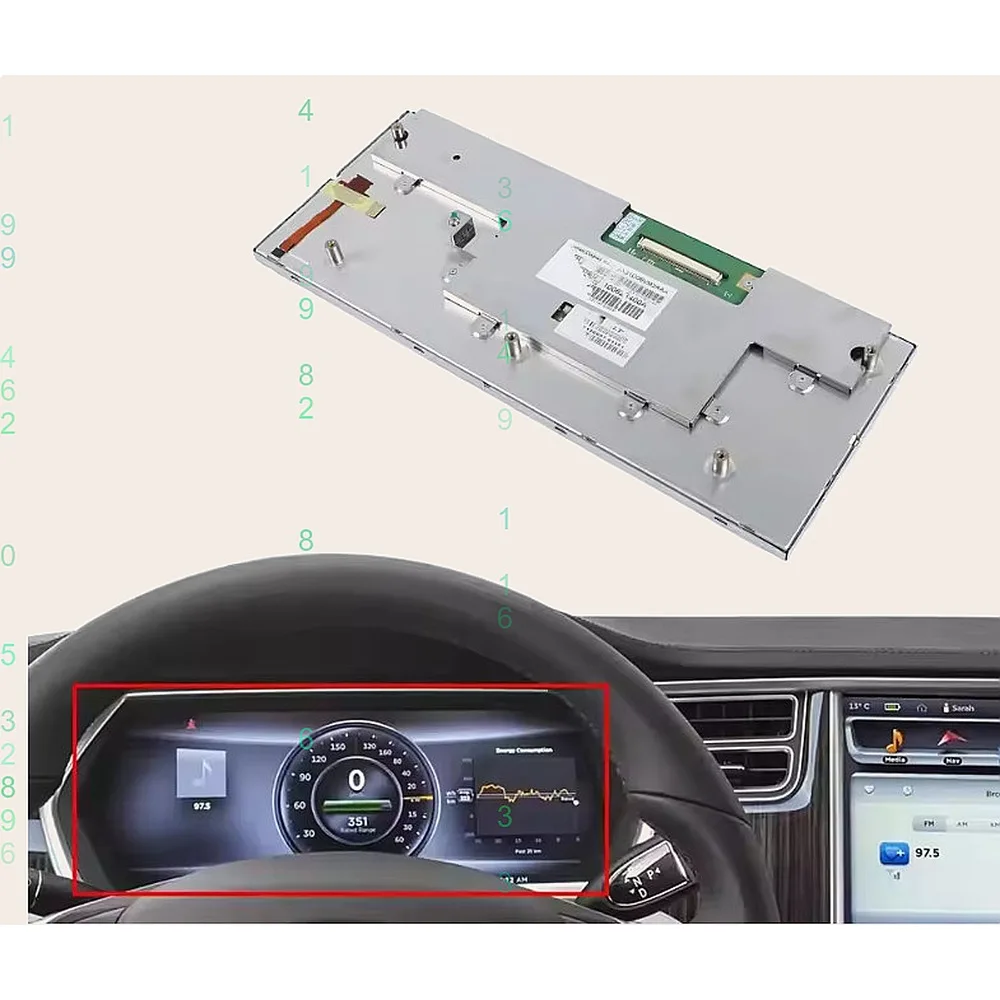 1039357-00-C 1004788-00-C LCD Display For Tesla Model S X MCU1 2012-2014 TX31D06VM2AAA