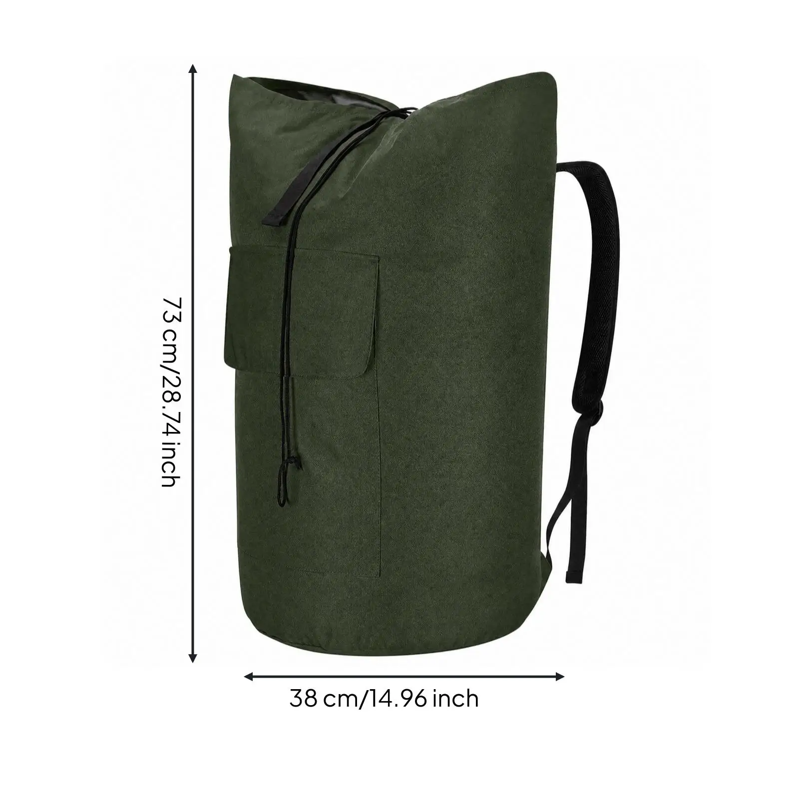 Travel Storage Sack Lightweight Oxford Cloth Cylindrical Laundry Bag with Shoulder Straps for Travel Gym Outdoor Camping