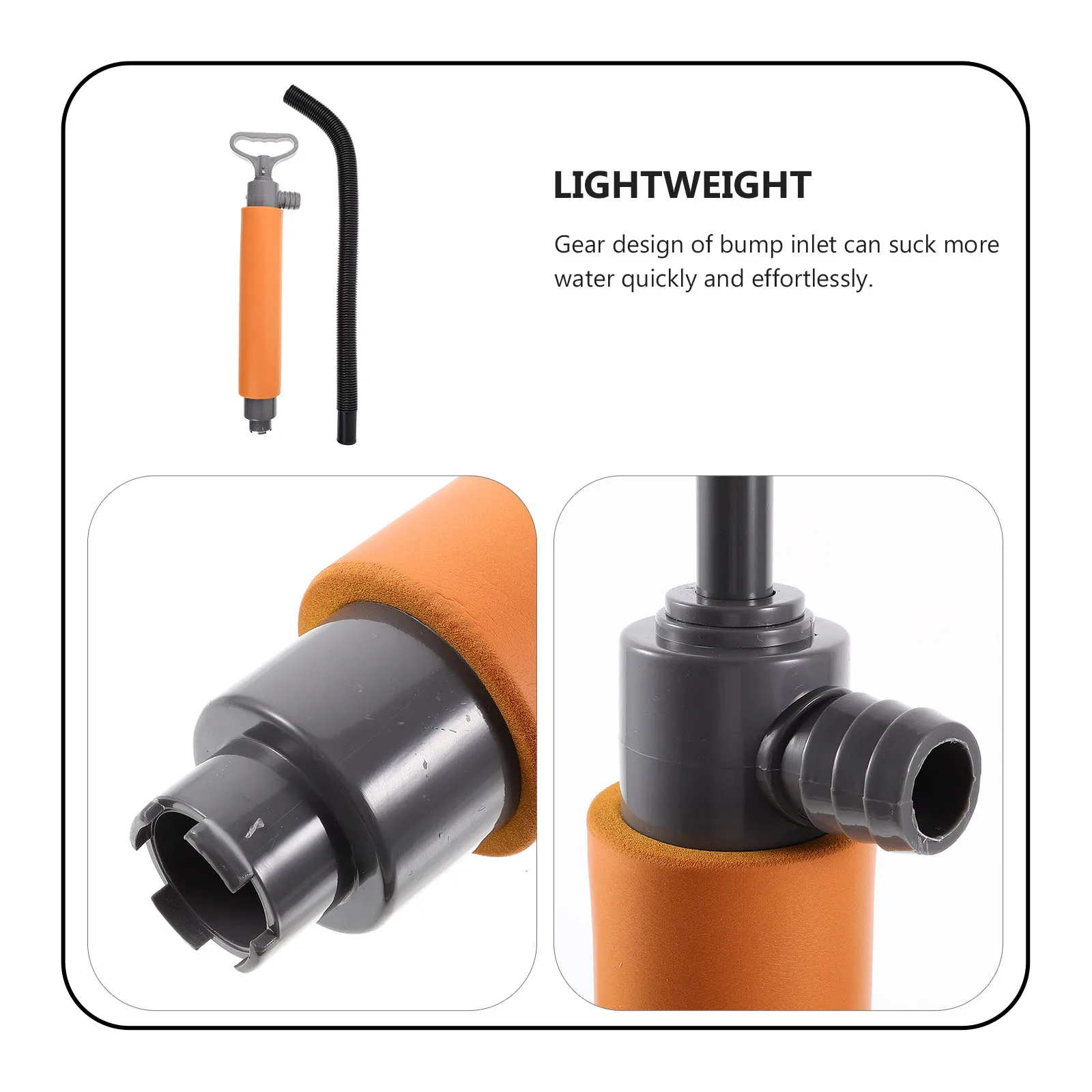 

Kayak Bilge Manual Submersible Water Pump Hand Operated Boat Accessory Fast Water Removal Compact Lightweight Gear Inlet