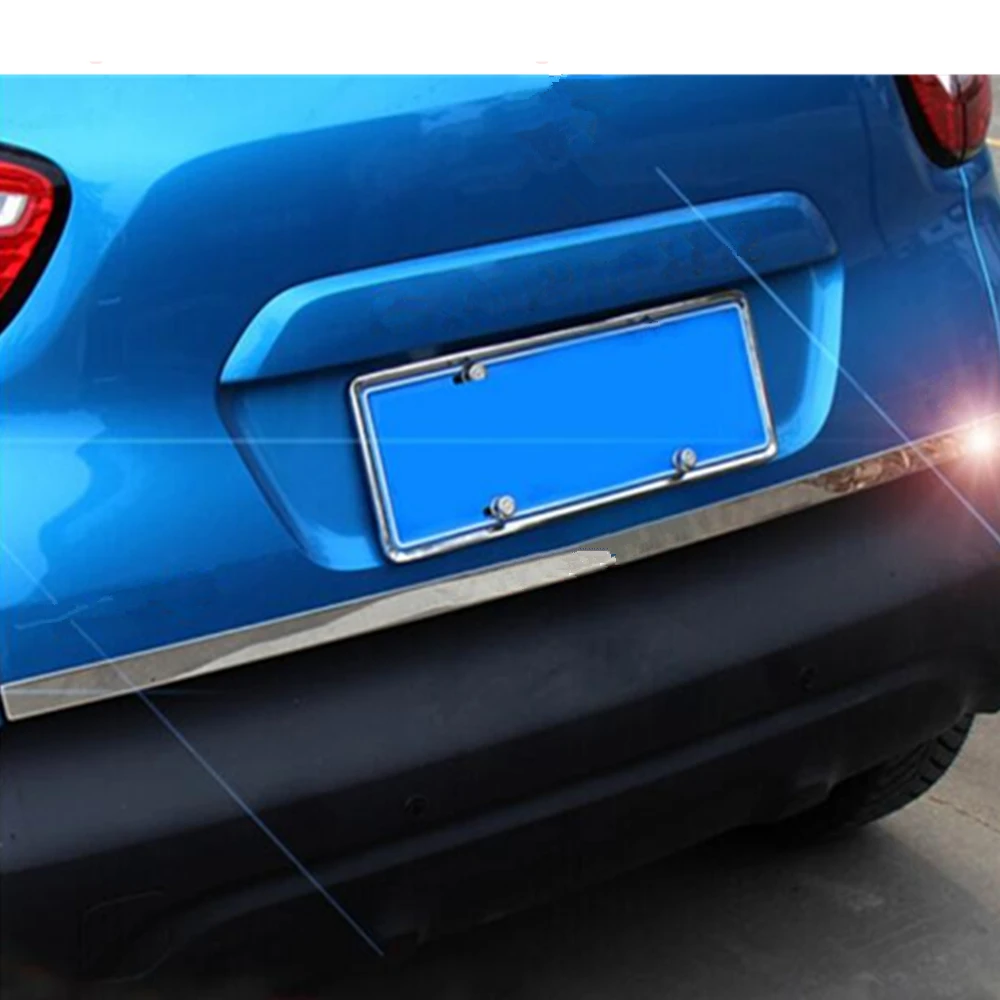 Styling Cover Stainless Steel Rear Door Bottom Tailgate Frame Plate Trim Lamp Trunk For Renault Captur 2015 2016 2017 2018 2019