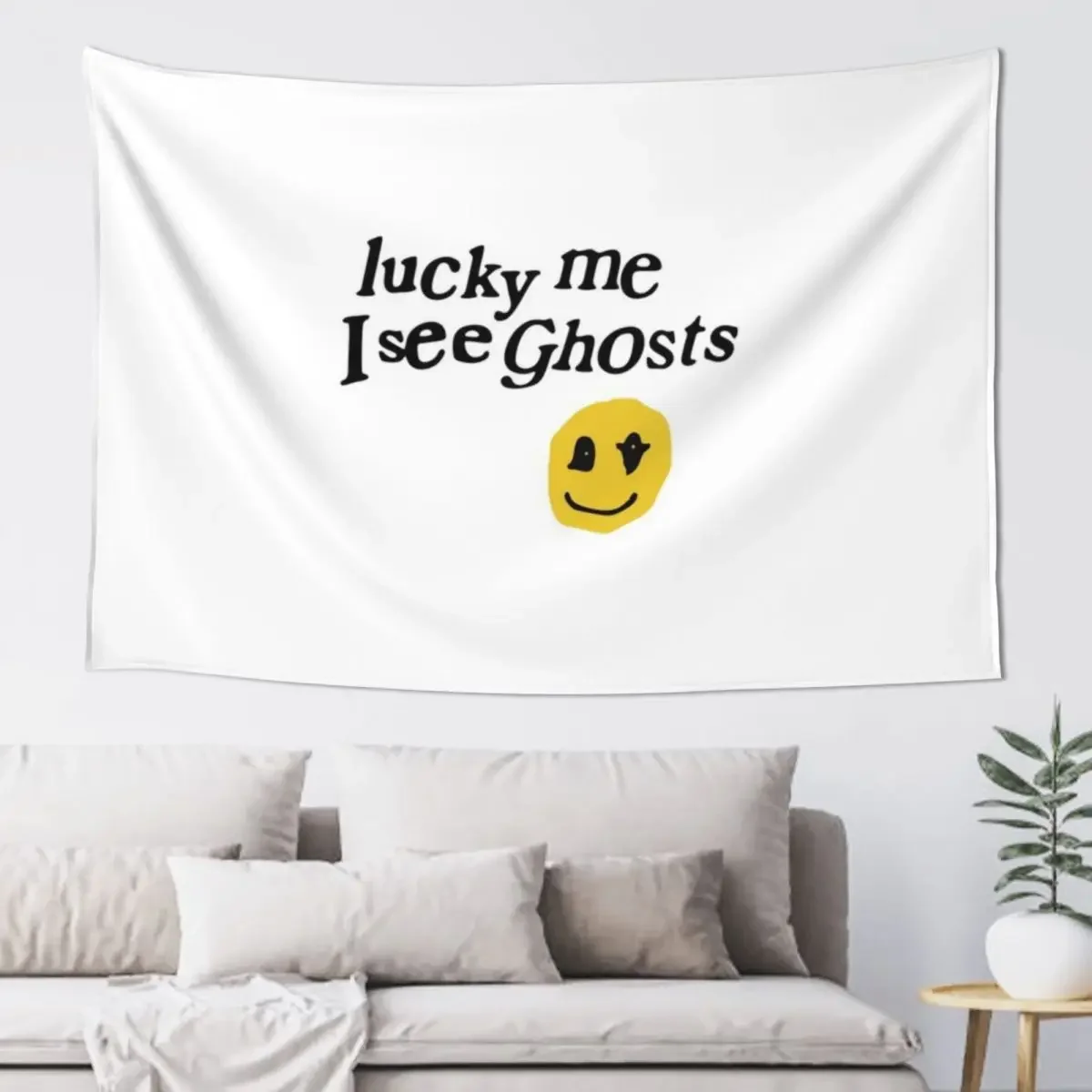 

Lucky me I see Ghosts Tapestry Decor Home Home Decoration Accessories Japanese Room Decor Tapestry