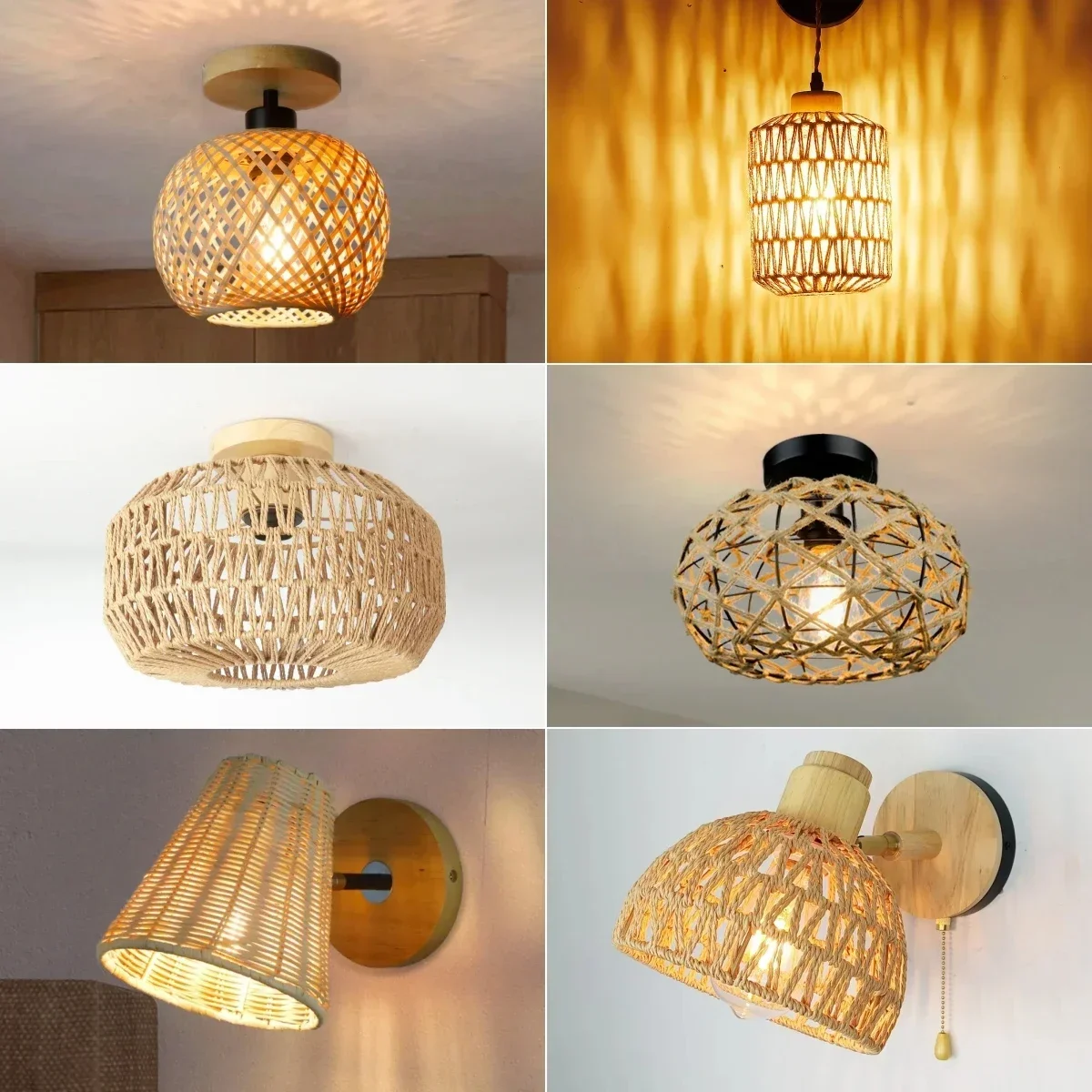 

Log Wind Simple Lights Japanese Rattan Lamp Bedside Wall Lamp Mirror Headlight Hotel Homestay Corridor Wall Lights