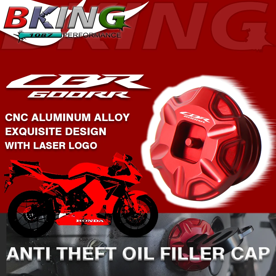 

Newest Tamper Resistant Anti theft Engine Oil Filler Cap Parts For HONDA CBR600RR CBR600 RR CBR 600 RR 600RR 2024+ Accessories