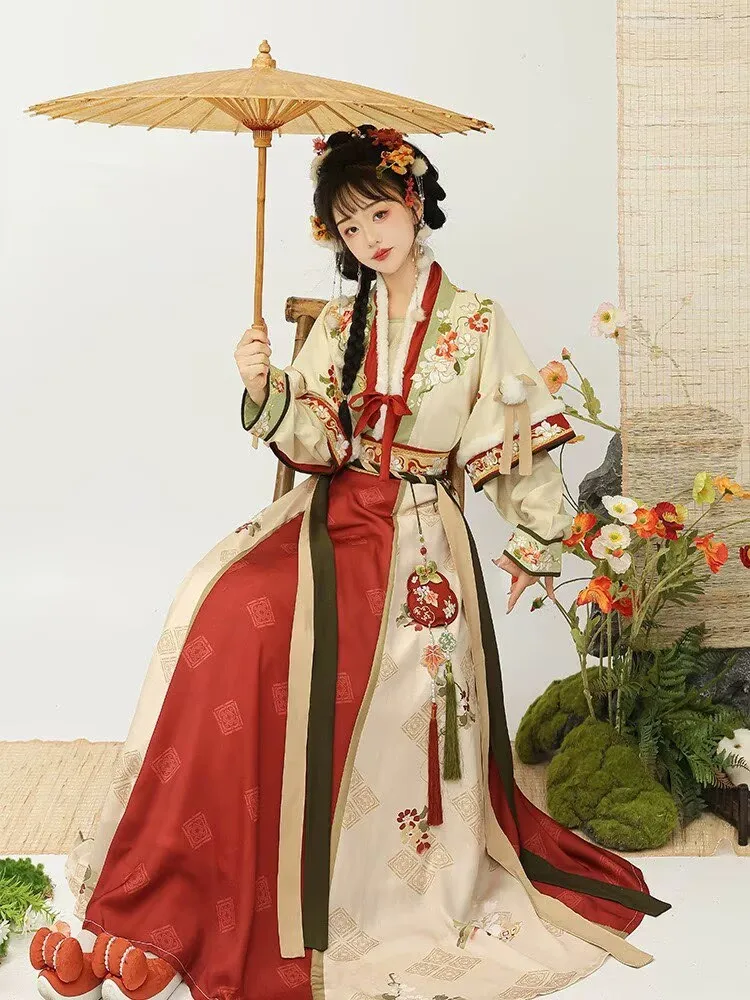 

Chinese Hanfu Dress Women Ancient Tang Hanfu Suits Female Halloween&Carnival Cosplay Costume Spring Hanfu Dress