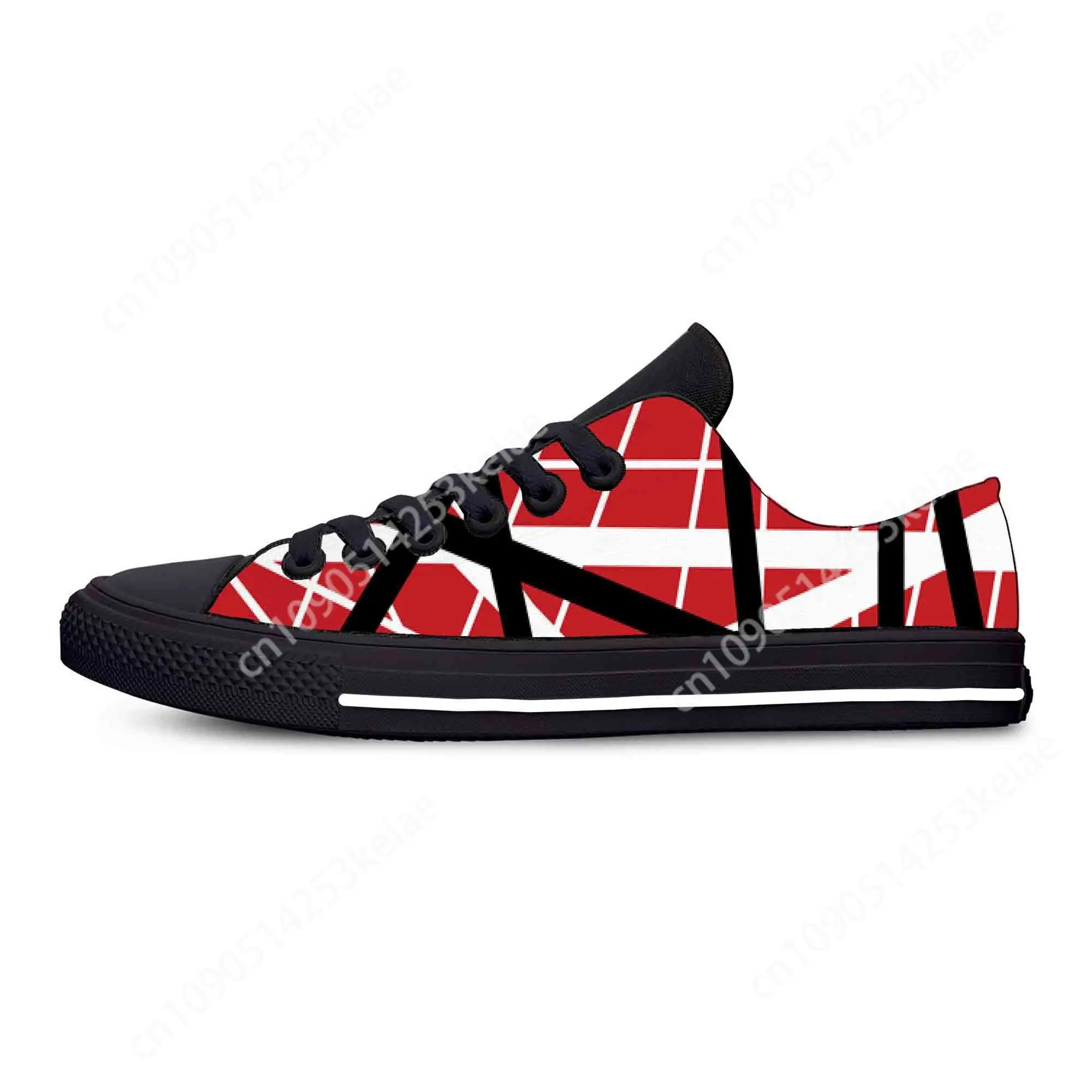 EVH 5150 Stripe Guitar Heavy Metal Rock Music Band Casual Cloth Shoes Low Top Lightweight Breathable 3D Print Men Women Sneakers