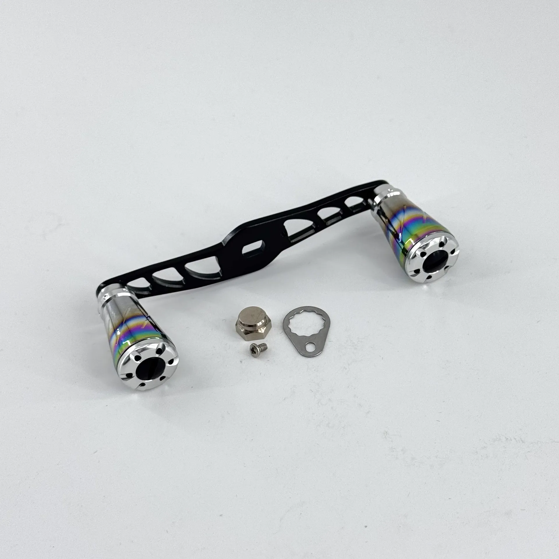 Fishing Rocker Arm Handle for Baitcasting Reel Systems with Streamlined Aluminum Design and Mechanical Reliability