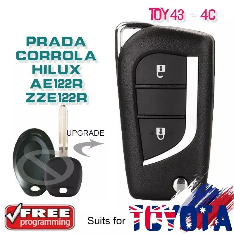 KEYECU portachiavi remoto aggiornato 303MHz 4C per Toyota Landcruiser serie 100 HZJ100/FZJ100 1999-07