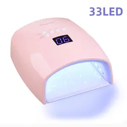 Rechargeable UV LED Nail Lamp 66W Lamp for Manicure with LCD Screen 4 Timer Settings Nail Art Manicure Tools for Home and Salon