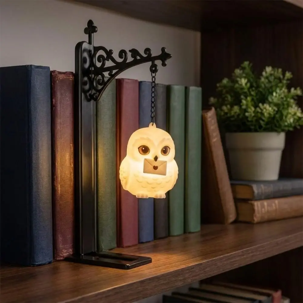 Desktop Decor Lamp Vintage Owl Bookshelf Lamp Deer Bird Fantasy Library Lantern Cartoon Wrought Iron Animal Hanging Lamp Office