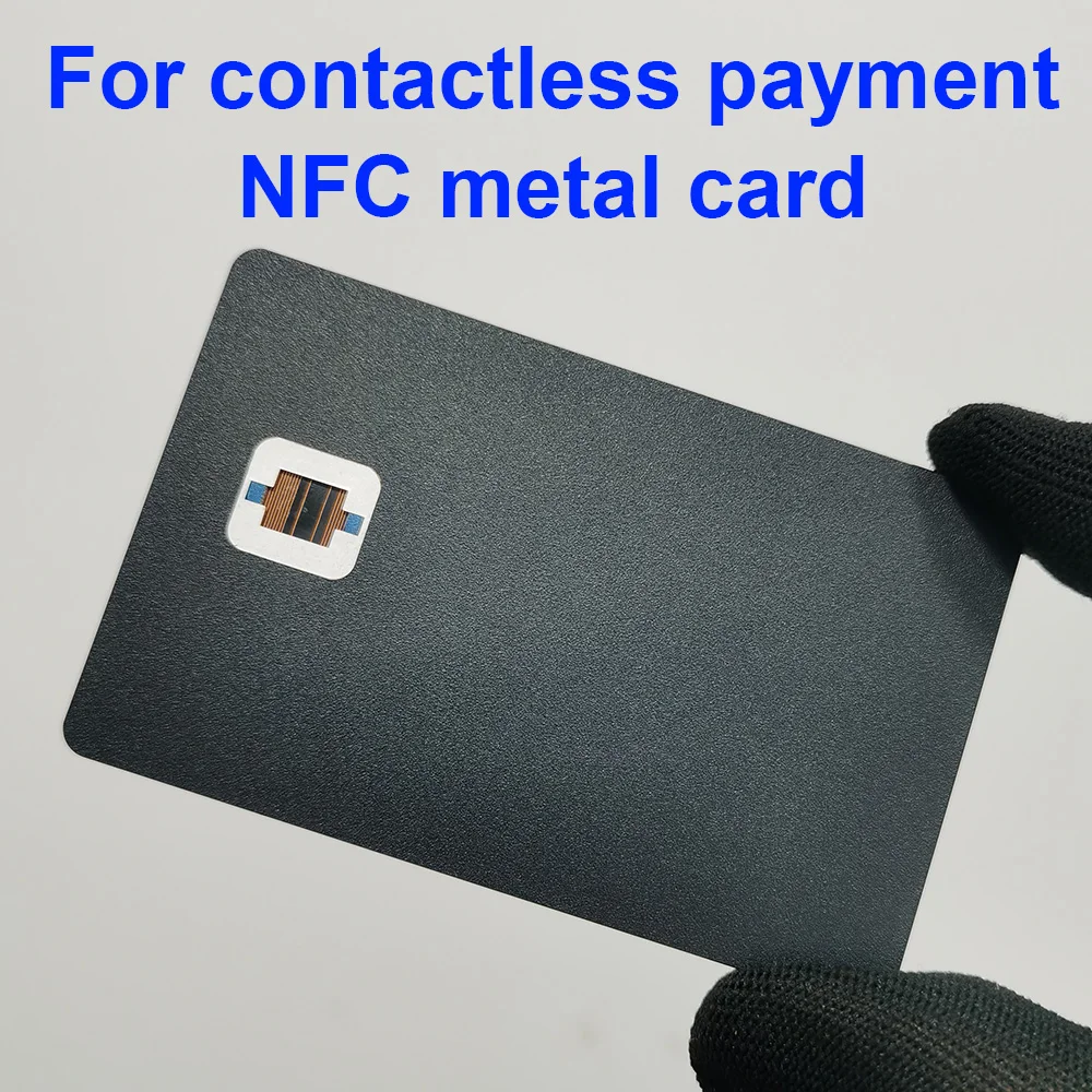 

nfc metal card customized uv print and laser stainless steel card slot contactless payment Dual Interface With antenna build-i