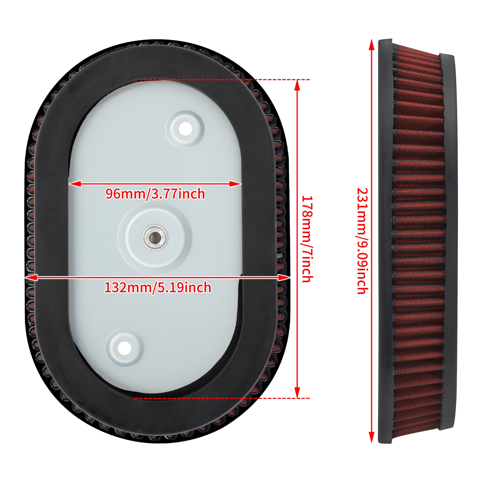 Motorcycle Air Cleaner Element Inner Filter Replacement For Harley Softail Fat Street Bob FXDB Touring Road Street Glide 2018-23 6