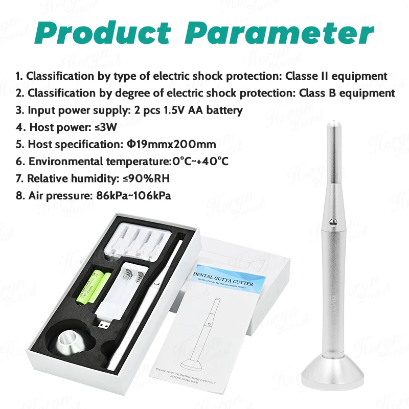 Bezprzewodowy obcinacz dentystyczny Endo Gutta Percha Rozpuszczony łamacz dziąseł + 8 końcówek grzewczych Terapia kanałami korzeniowymi Sprzęt