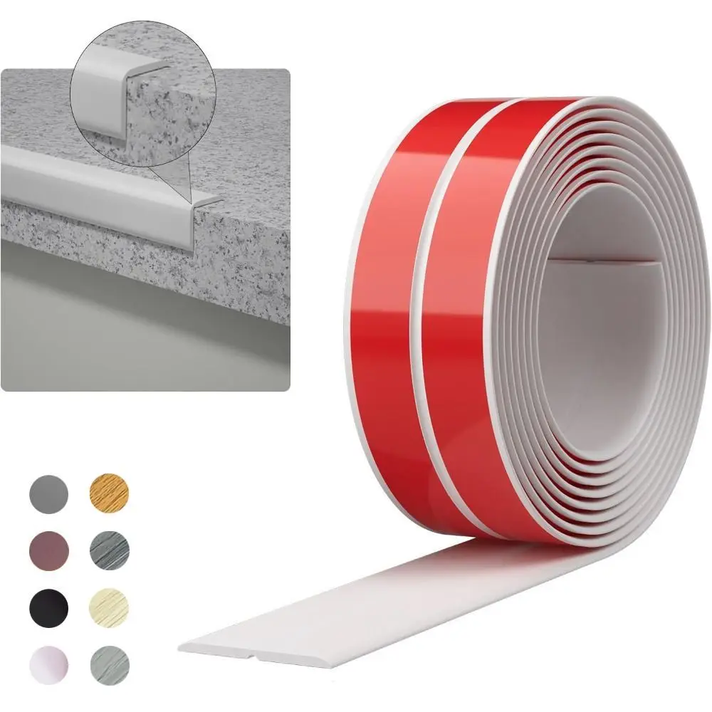 

Universal Self Adhesive Wall Corner Protector Peel and Stick Free Cut Caulk Strip L Shape Flexible Gap Sealing Strip Countertop