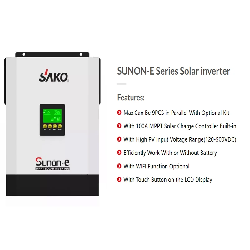 Sako off-grid solar inverter DC AC 1kw 2kw 3kw 4kw 5kw 6kw 8kw 10kw 15kw for solar energy storage battery