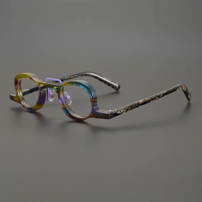 Japanese Style Handmade Quality Acetate Oval Round Glasses Frame For Men Women Designer Eyeglasses Can customize lenses