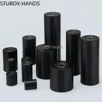 1Pc Bearing Roller Covered with Rubber Sheave Wear-resistant Waterproof Bearing Quiet Roller Cylinder Two-axis Guide Wheel