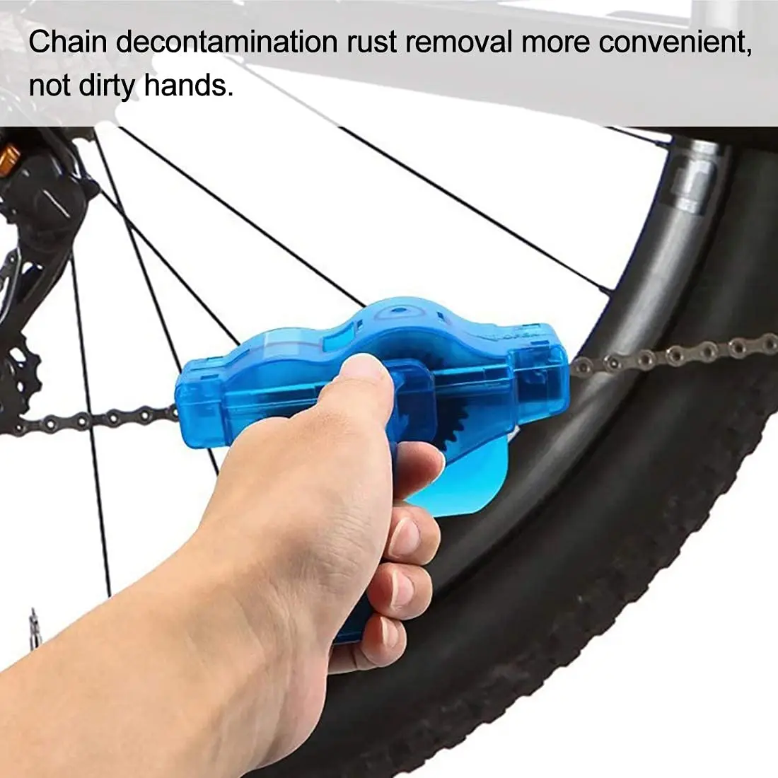 Portable Bicycle Chain Cleaner Bike Brushes Scrubber Wash Tool Mountain Cycling Cleaning Kit Outdoor Accessory